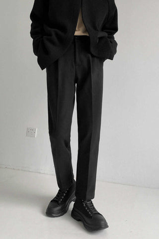 Slim-fit  woolen cigarette pants