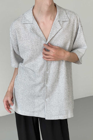 Cuban collar loose fit shirt