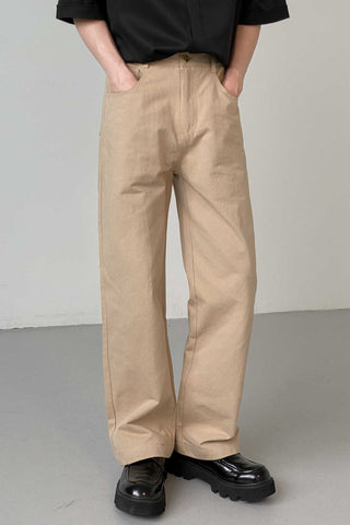 loose fit cotton casual pants