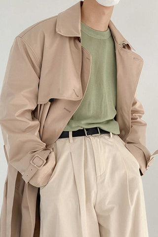 Mid-Length windbreaker Coat