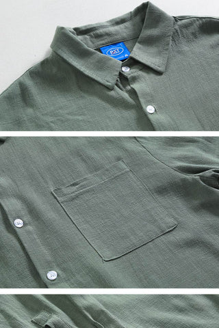 cotton & linen Long-sleeved shirt