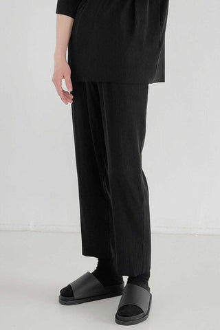 Two piece pleated Pants & T-shirt Suit