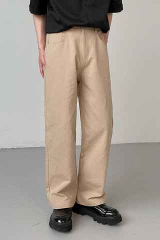 loose fit cotton casual pants