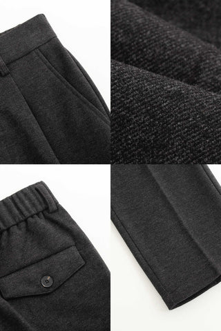 Slim-fit  woolen cigarette pants