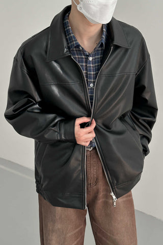 Lapeled Leather jacket