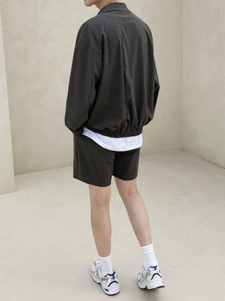 casual sports jacket and shorts two-piece set