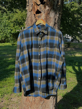 Plaid loose fit long-sleeved shirt