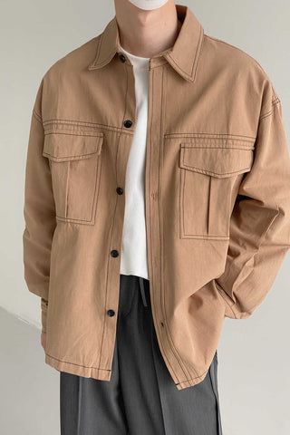 Long-sleeved over shirt jacket