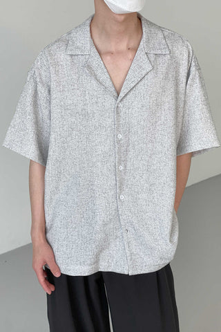 Cuban collar loose fit shirt