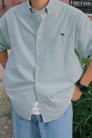 Long-Sleeved Casual Embroidered Shirt