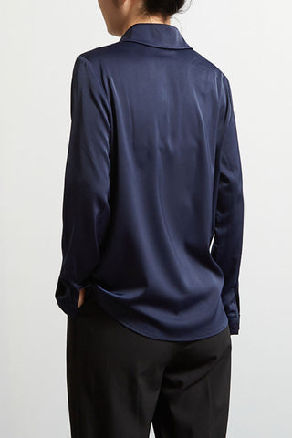 satin iron-free long-sleeved shirt