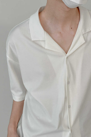 Anti-wrinkle Cuban collar shirt