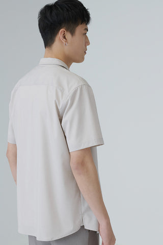 light and thin Cuban collar short-sleeved shirt