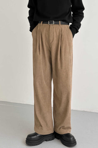 Corduroy Straight Loose Fit Pants