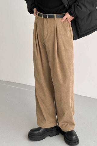 Corduroy Straight Loose Fit Pants