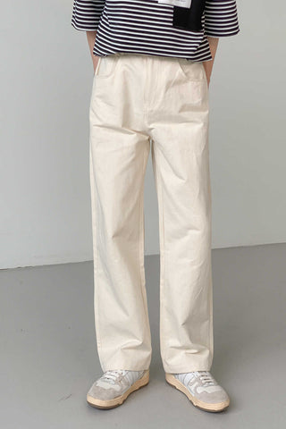 loose fit cotton casual pants