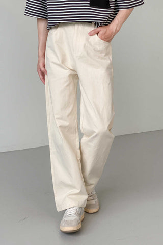 loose fit cotton casual pants