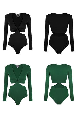 HOLLOW V-NECK Pre34 Bodysuit