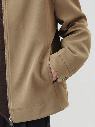 loose twill lapel all-match jacket