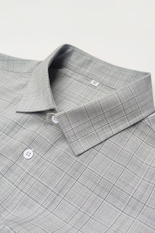 retro plaid casual anti-wrinkle Shirt