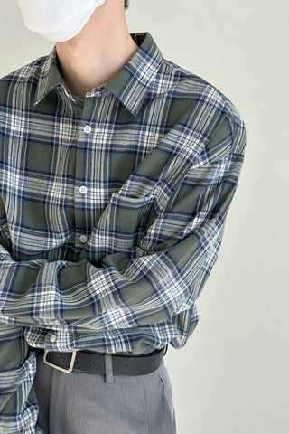 casual plaid light long sleeve shacket