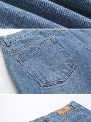 straight loose nine-point jeans