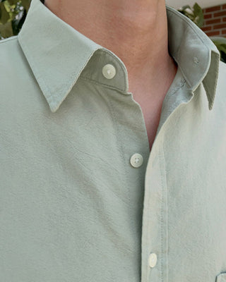 Washed Cotton Long-sleeved Shirt