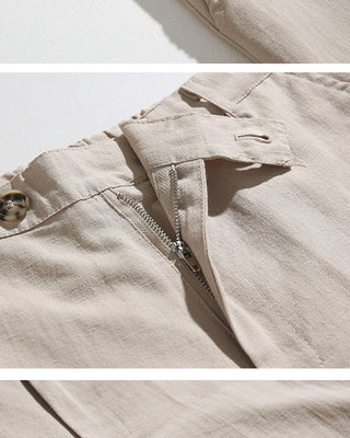 linen casual straight pants