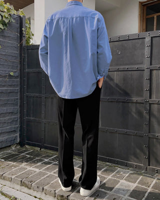 Washed Cotton Long-sleeved Shirt