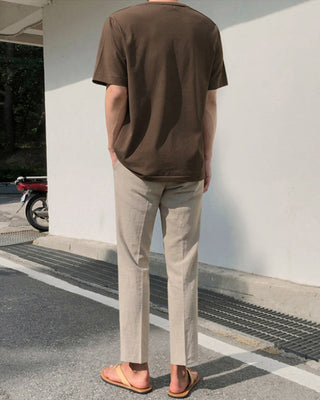 linen casual straight pants