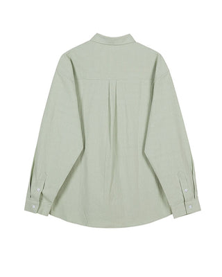 Washed Cotton Long-sleeved Shirt