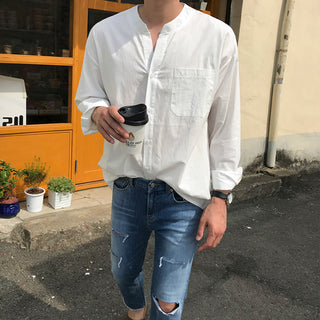 Stand-Up Collar Loose Shirt