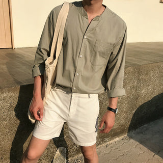 Stand-Up Collar Loose Shirt