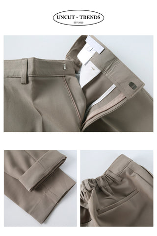 loose straight fit iron-free trousers