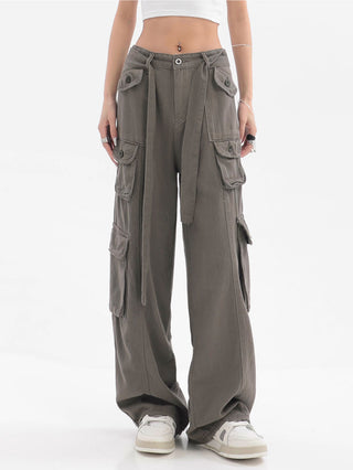 High Waist Multi-Pocket Cargo Pants