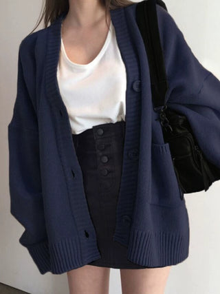 loose fit knit cardigan