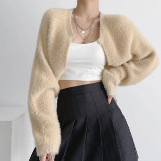 retro loose knitted cardigan