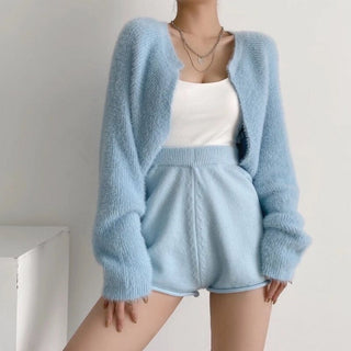 retro loose knitted cardigan