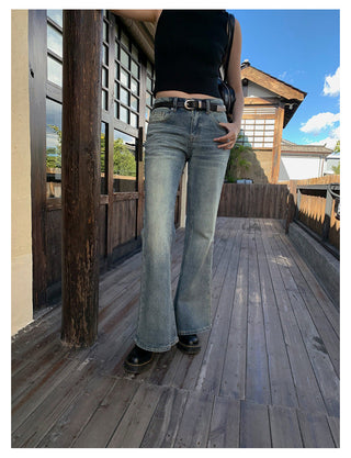 retro slim flared jeans