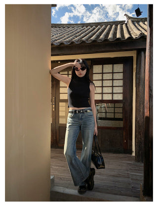 retro slim flared jeans