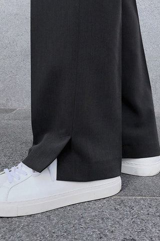 casual slit wide-leg trouser