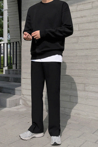 casual slit wide-leg trouser