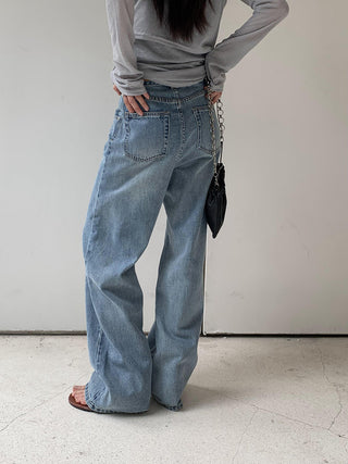 high waist retro loose jeans