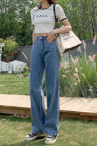 High Waist Loose Jeans