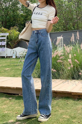 High Waist Loose Jeans